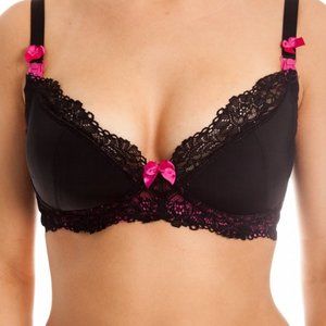 You! Lingerie Rumi Noir Sexy Nursing Bra 34E